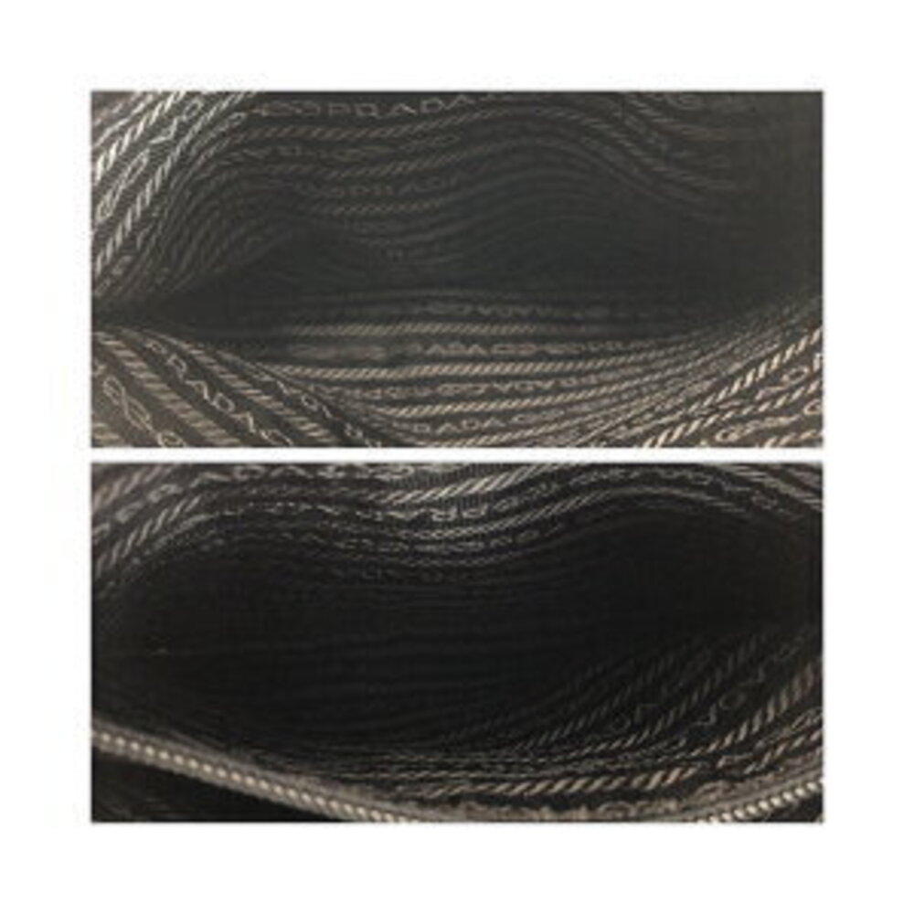 Prada nylon triangular shoulder Tessuto black logo bag plate - Picture 6 of 10